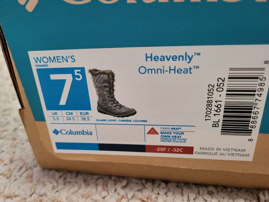 Снегоходы Columbia Heavenly Omni-Heat зимние ботинки сапоги 38 р