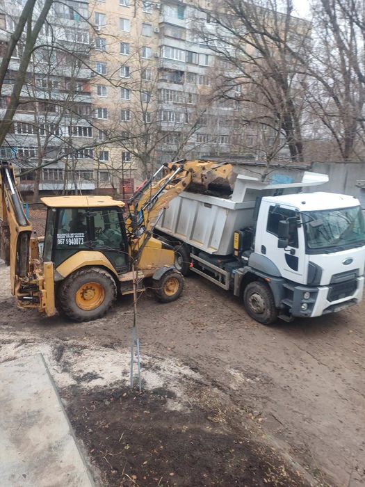 Вывоз мусора. Вывоз строительного мусора. Услуги экскаватора.