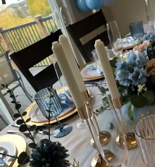 Золотистий підсвічник настольні подсвечник канделябр цвет золотой