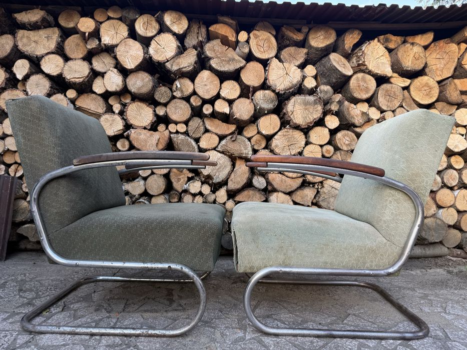 2 fotele bauhaus kultowy model s411 Gispen Mücke Melder