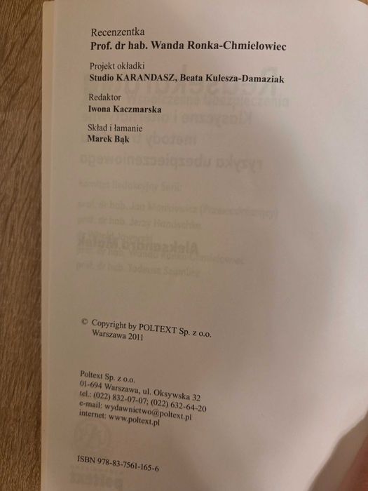 Książka Reasekuracja Aleksandra Małek
