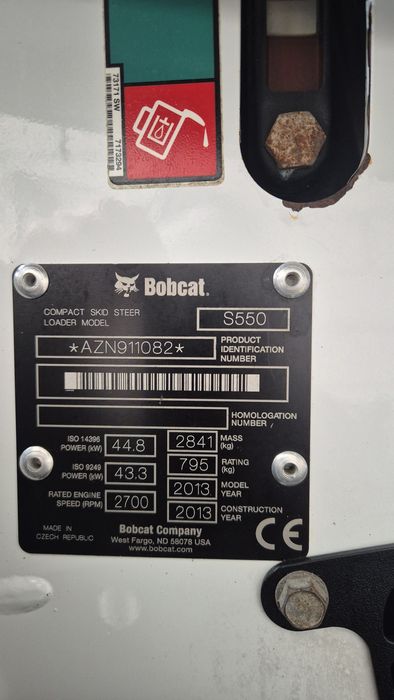 Bobcat S550 Widły  Łyżka  Ķrokodyl  2013r.