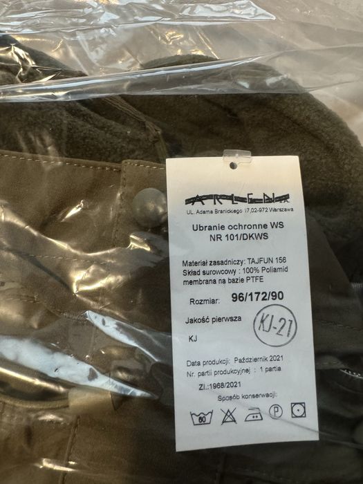 Ubranie ochronne WS 101/DKWS