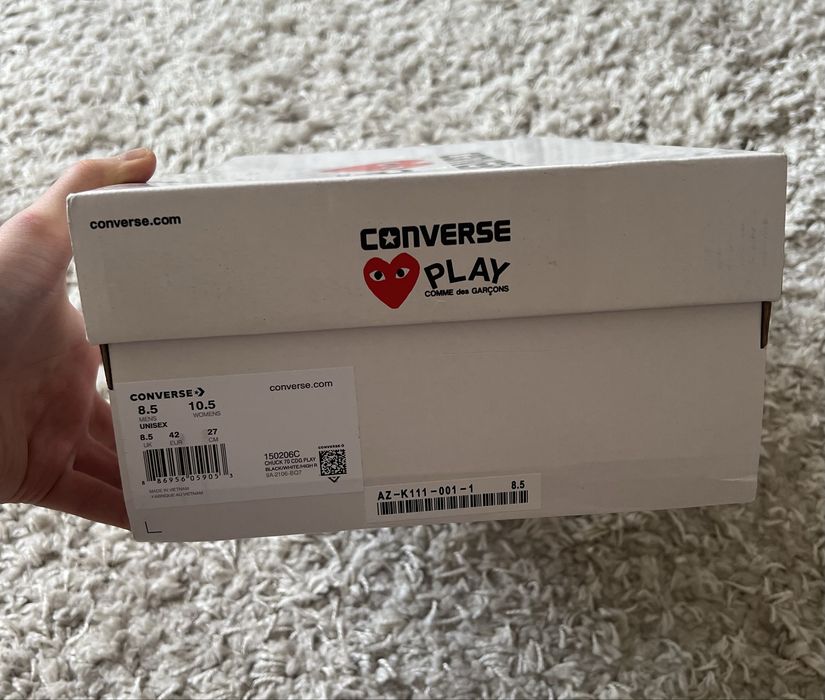 Кеди кросівки Comme Des Garcons Play x Converse Low 150206C