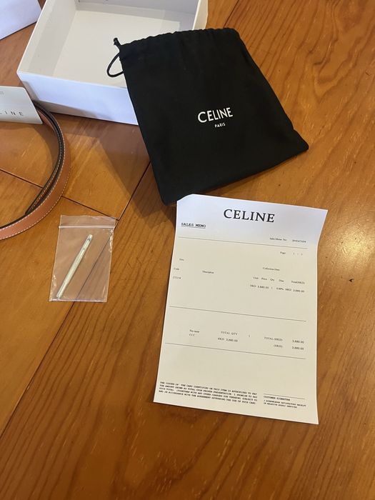 Cinto celine castanho e dourado