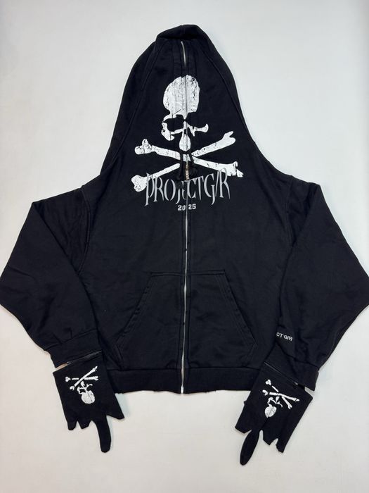 Зіп худі Grailz Project G/R x MasterMind Skull M L ERD Zip up hoodie