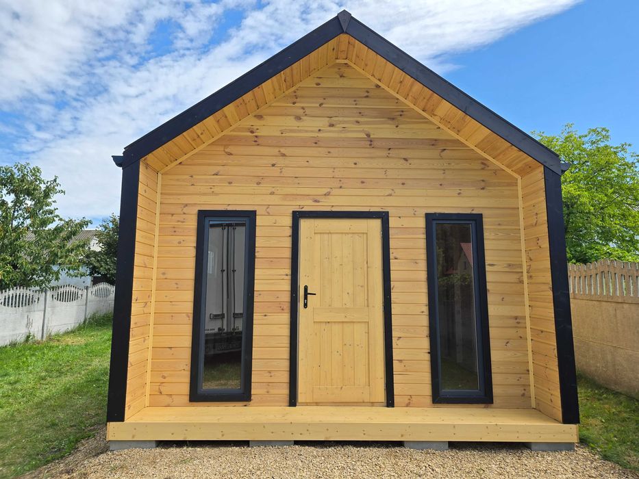 Domek drewniany typu STODOŁA 20m² – komfort, design i szybki montaż!