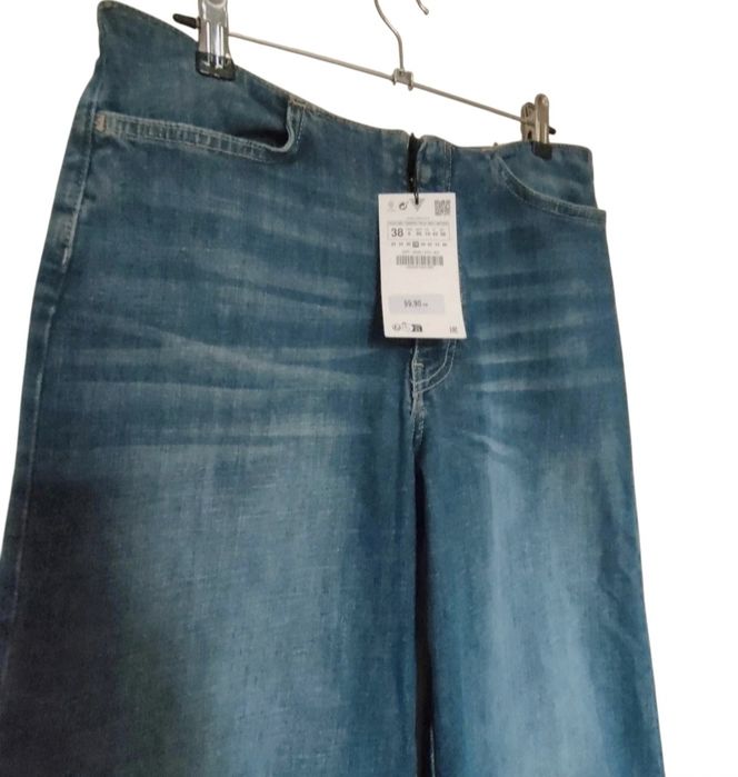 ZARA nowe jeansy wide legs M/L bawełna