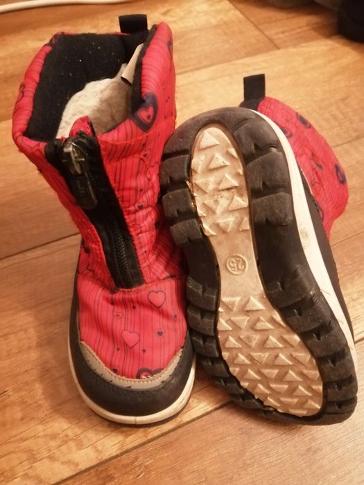 Buty zimowe kozaki dla dziewczynki rozmiar 25