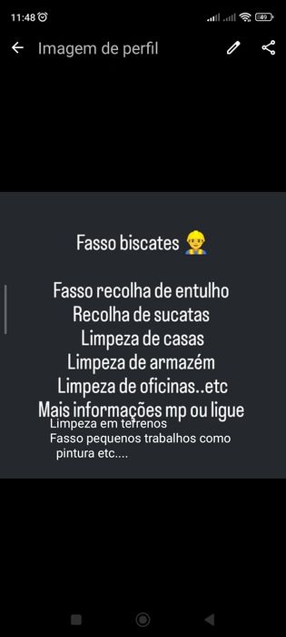 Obras e biscates (recolha de sucatas e entulho etc)