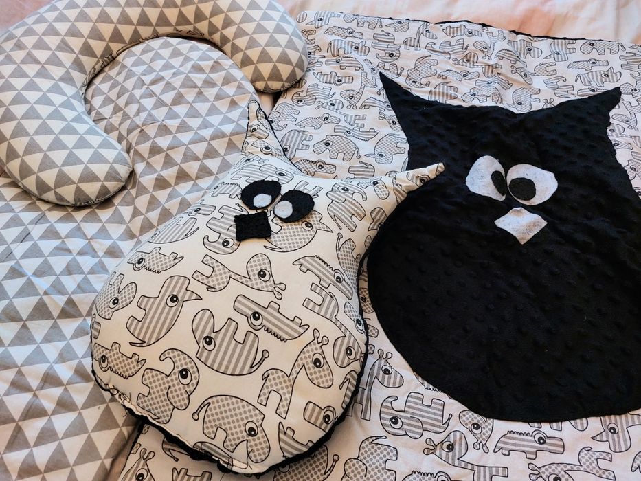 Mata i poduszki, poduszka rogal dla niemowlaka, dziecka, do wózka