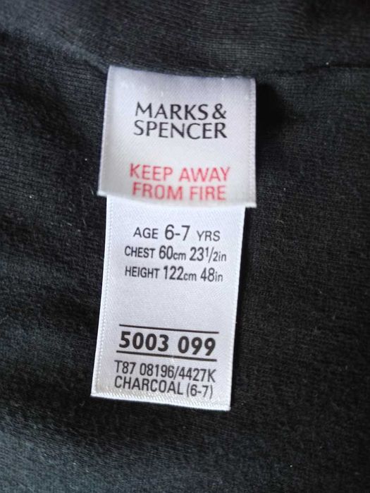 Gruba bluza-kurtka polarowa Marks & Spencer, r. 122