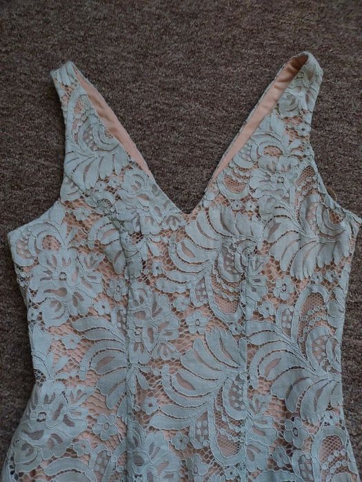 Неймовірна жіноча ажурна сукня coast. мереживна, колір світлий тіффані