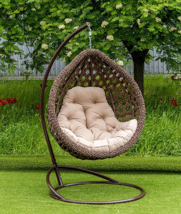 Кокон-Кресло Подвесное Колибри Премиум. Качели из Ротанга