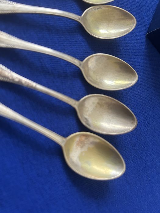 Srebrne sztućce wschodni łyżeczki do kawy