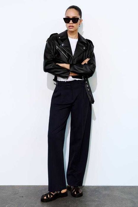 Куртка вкорочена косуха zara