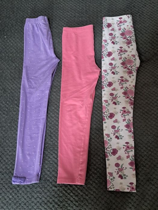 Leginsy 3 sztuki rozmiar 128/134