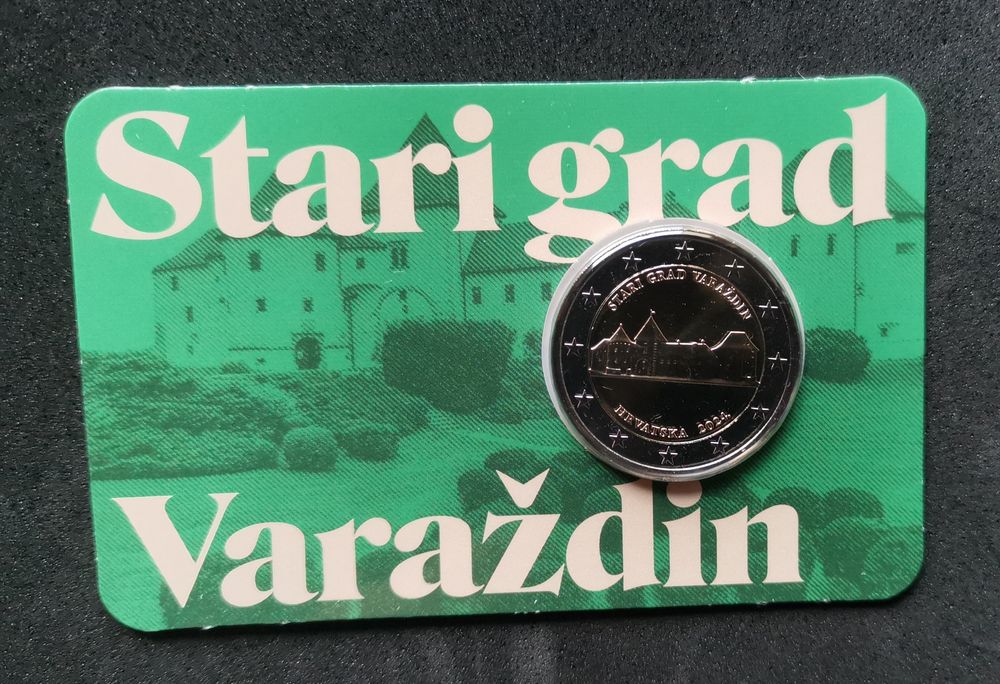 Moeda comemorativa de 2€ da Croácia em coincard
