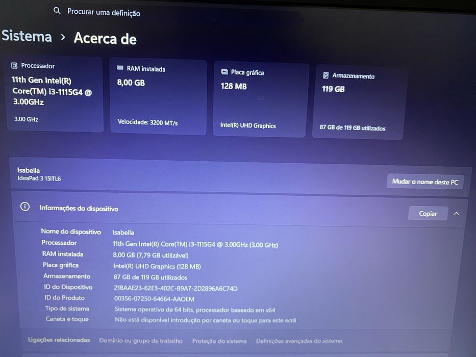 Vendo notbook lenovo