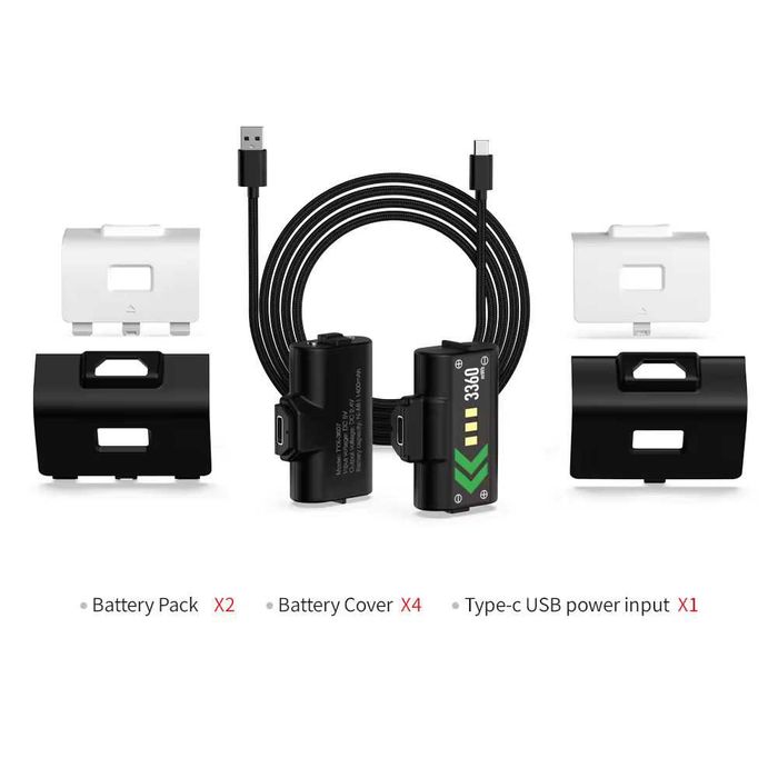 1400 mah Акумулятори 2шт для Xbox Series X S/One/S Зарядка/2шт батарея