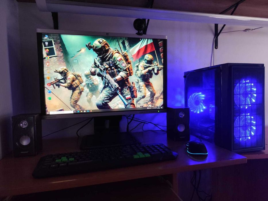 Gamingowy komputer RGB.RX570 8GB,64GB RAM,SSD,1TB HDD+monitor+akcesori