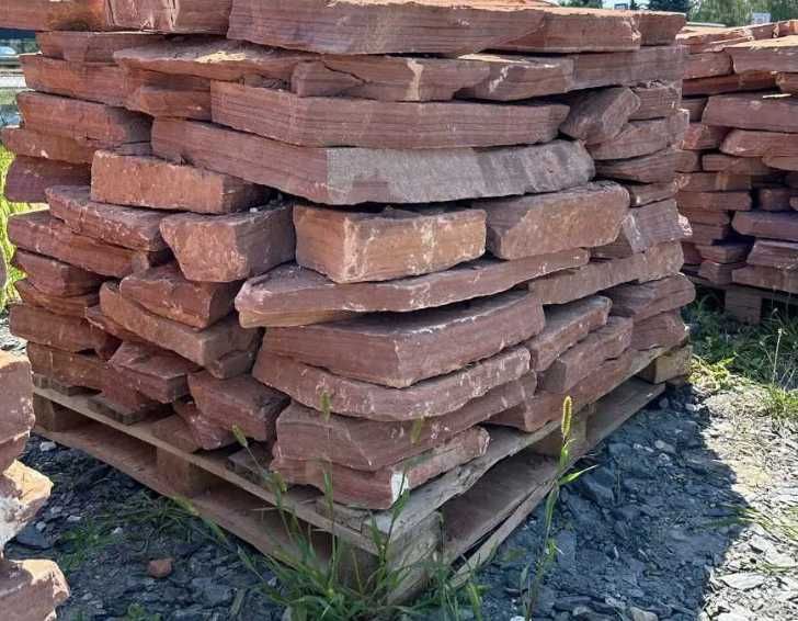 CZERWONY PIASKOWIEC Płyty Ścieżka Kaskada Oczko Wodne Kamień Ogrodowy