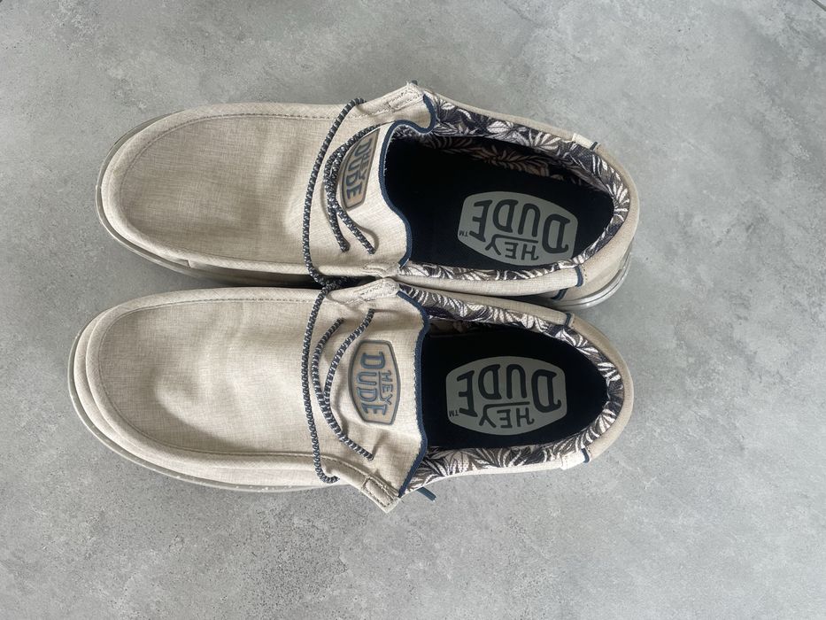 Nowe lekkie buty mokasyny Hey DUDE roz. 44 palmy