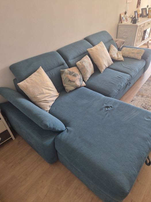 Sofa cama com chaise longe grande