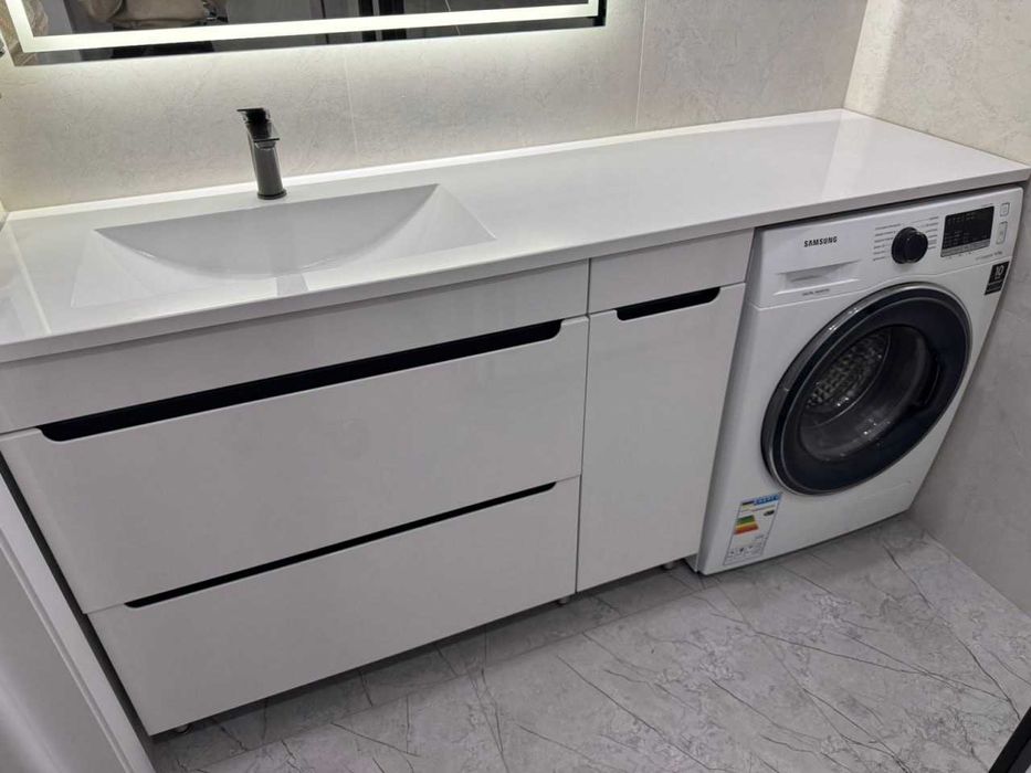 Умивальники та тумби під замовлення, вилиті в стільниці та накладні