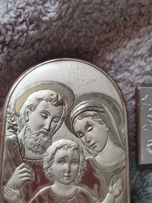 Ikony posrebrzane małe i bardzo małe 2 szt