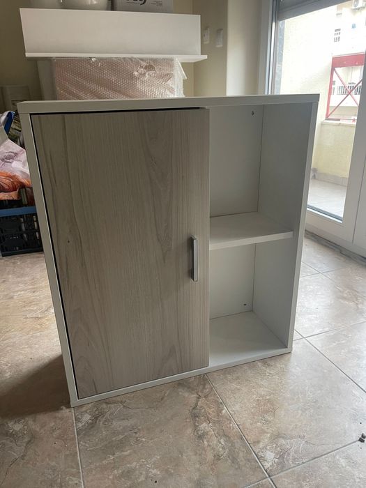 Conjunto de Móveis de Sala (móvel TV, armário e prateleira)