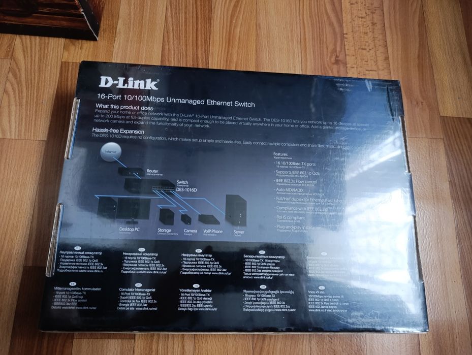 D-Link 16-Port 10/100Mbps Unmanaged Ethernet Switch