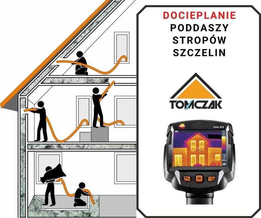 Celuloza Wełna Mineralna Granulat Stropy Dachy Poddasza Ocieplanie