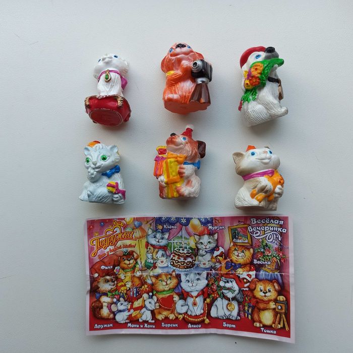 Колобок, Кіт, лисиця і півень, колекції  фігурок ландрін, Кіндер