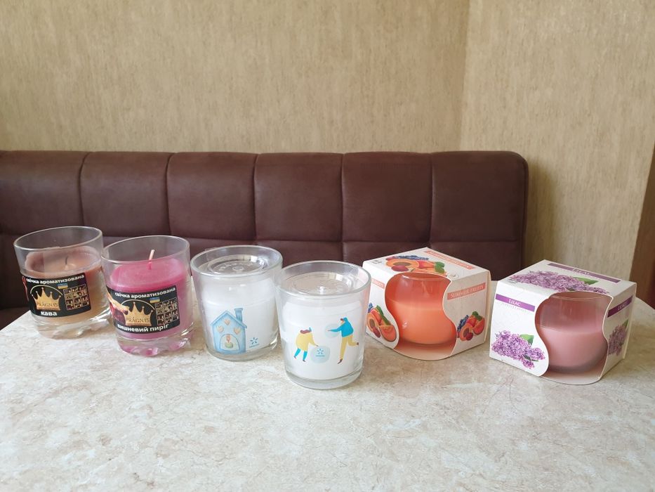 Свічки парафінові у склі