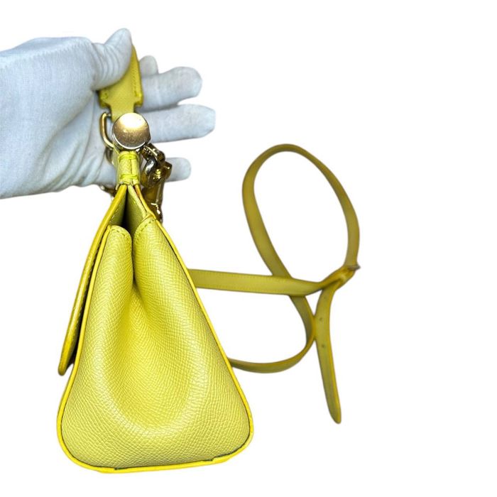 Женская сумка Dolce Gabbana sicily small calfskin yellow bag оригинал