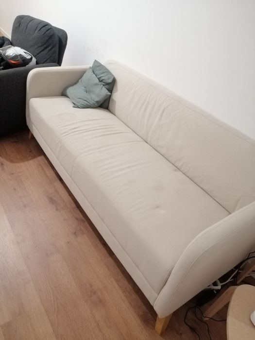 LINANÄS Sofá 3 lugares, Vissle bege