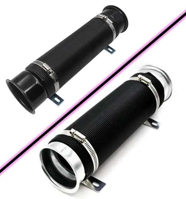 Universal 76mm Intake Air Duct + Black / Gray Couplers