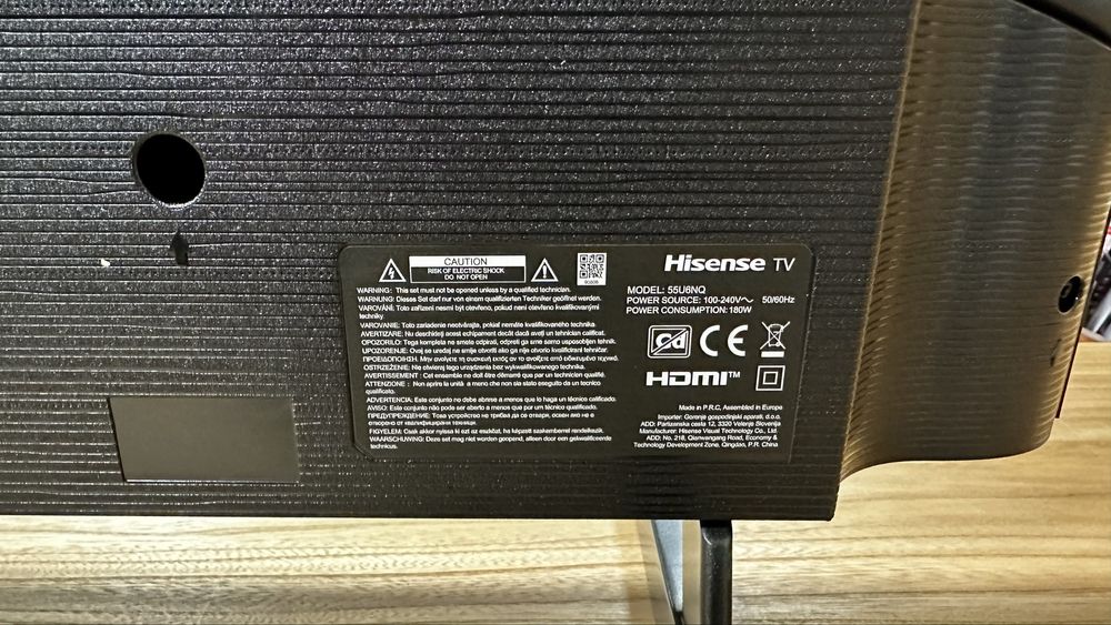 Телевізор QLED 55" Hisense 55U6NQ Smart TV UHD 4K mini LED гар. 12 міс