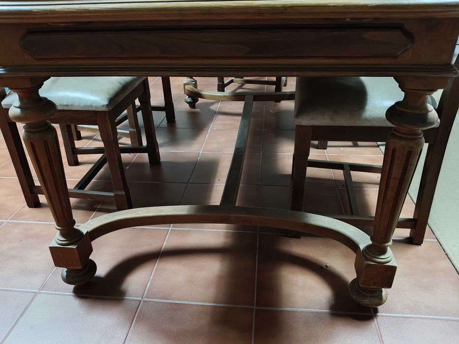 Mesa de jantar extensível vintage