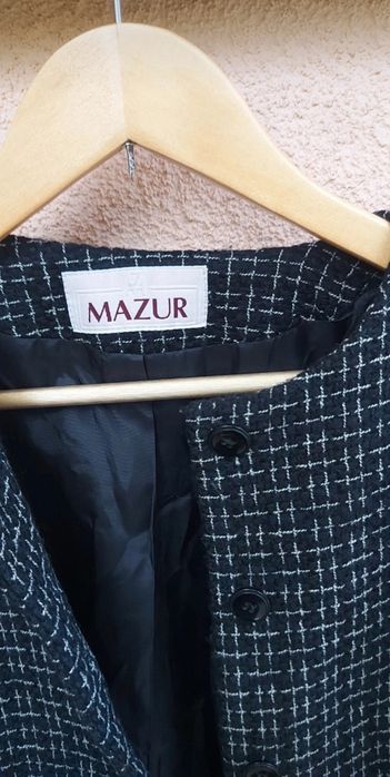 marynarka spódnica wełniana zestaw mazur 44