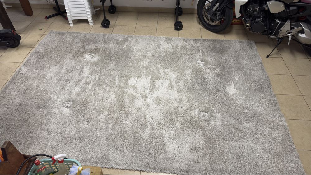 Vemdo tapete cinza de pelo 2x3m