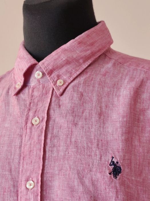NOWA z metką duża (2XL) męska koszula U.S. Polo Assn. 100% len