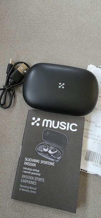 Słuchawki powietrzne XMUSIC XWS550K Czarny NOWE