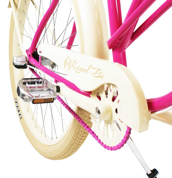 Rower miejski beach Cruiser RoyalBi RASPBERRY damka damski 26 / 28
