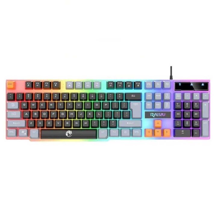 Teclado Mecânico"RAIKU" K26 RAINBOW LEDLIGHT p/ Jogos (Novo)