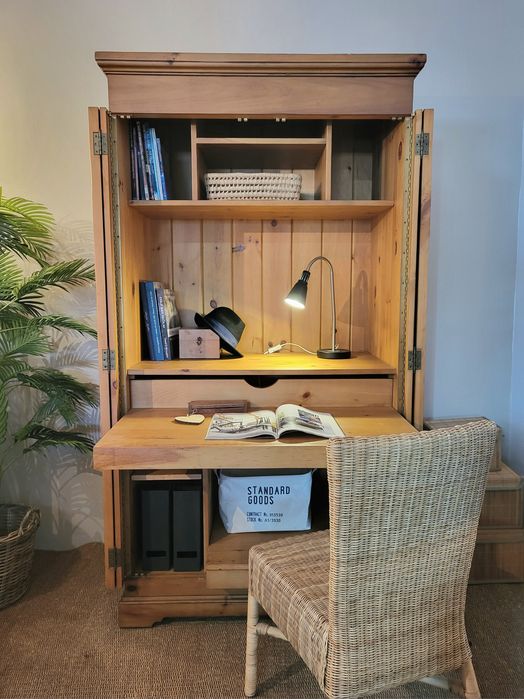 armario, estante, escritório, vintage, rustico