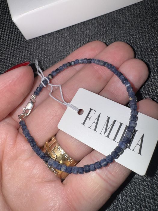 Браслет з натурального камня сапфир