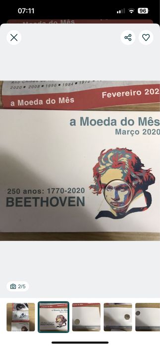 Moedas coleção Philae moeda do mês prata