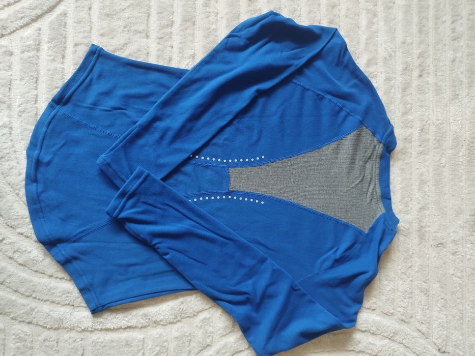 Nowa bluzka sportowa z długim rękawem UV UPF 50+ Rozmiar L chabrowa / niebieska